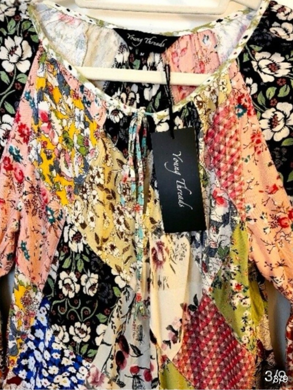 Young Threads Patchwork Boho Top - Picture 3 of 4